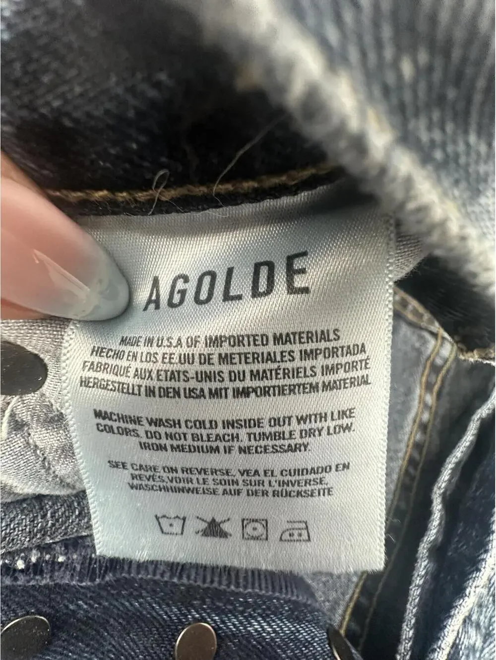Agolde 90s Pinch Waist Jeans Size 25 Portrait Wash High Rise - Picture 8 of 9
